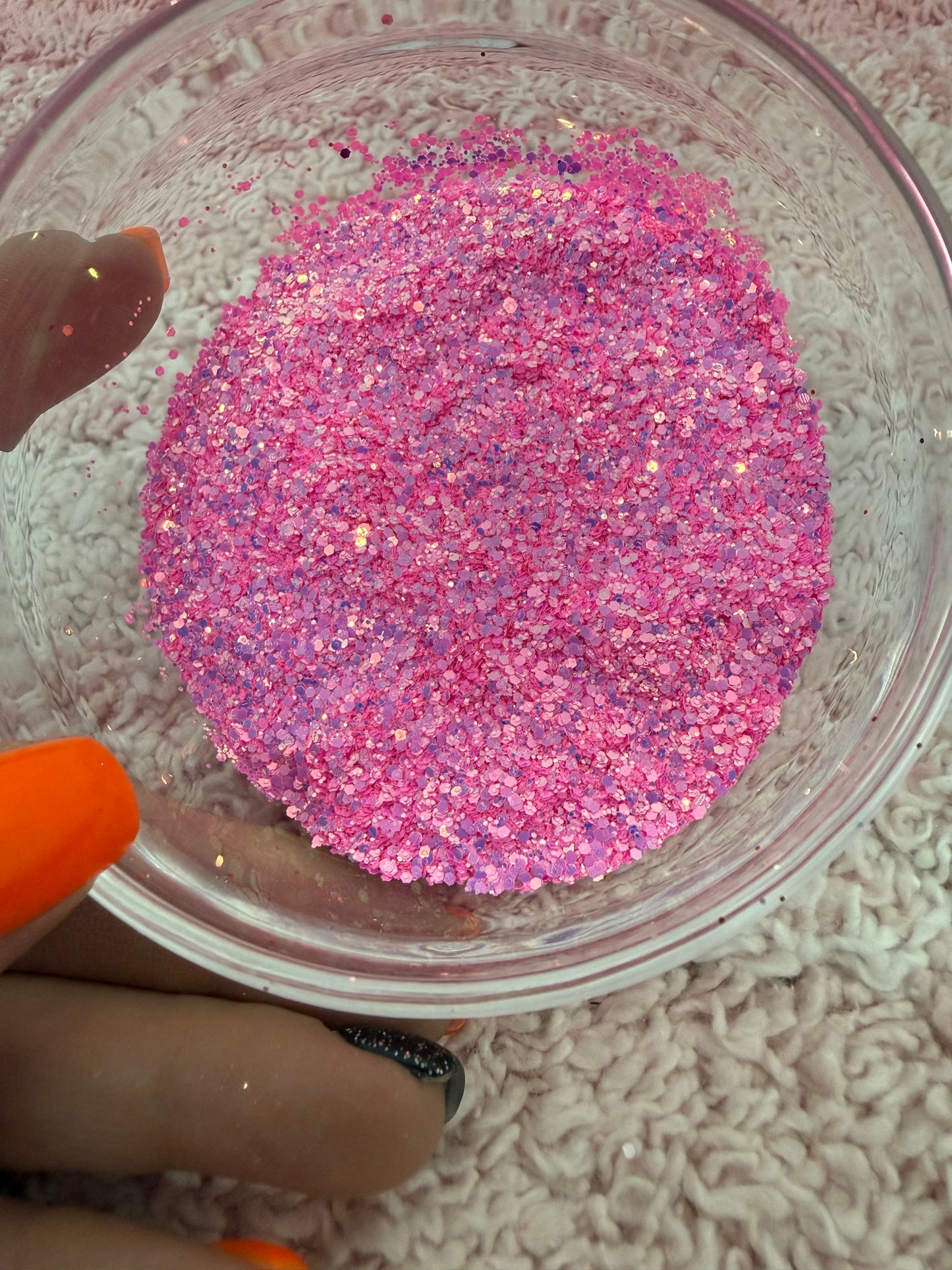 Fuzzy Slippers - Mini Chunky Glitter