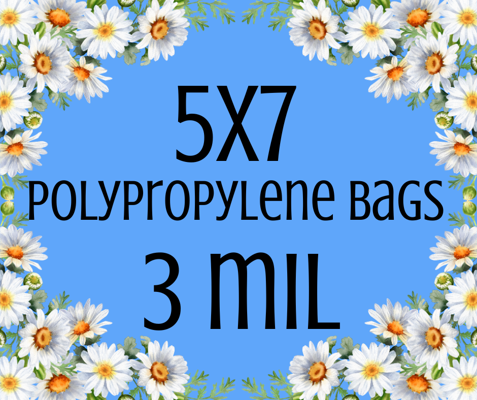5x7 Polypropylene Bags (3 mil)