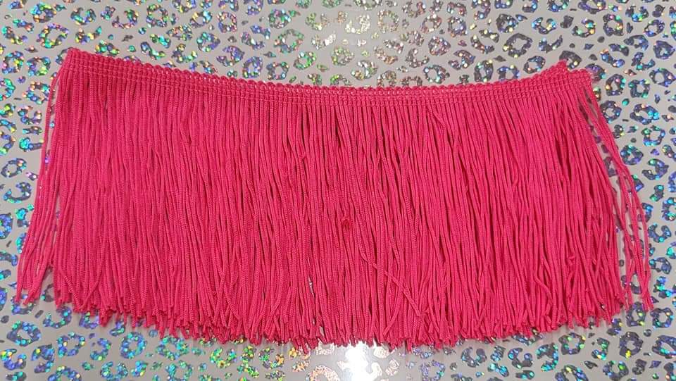 4" Neon Pink Fringe