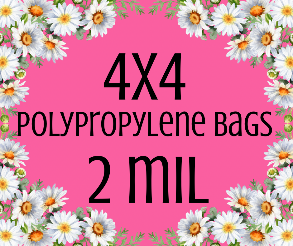 4x4 Polypropylene Bags (2 mil)