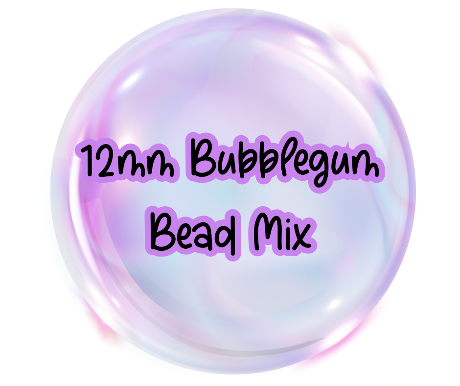 12mm Bubblegum Bead Mix- Set of 10