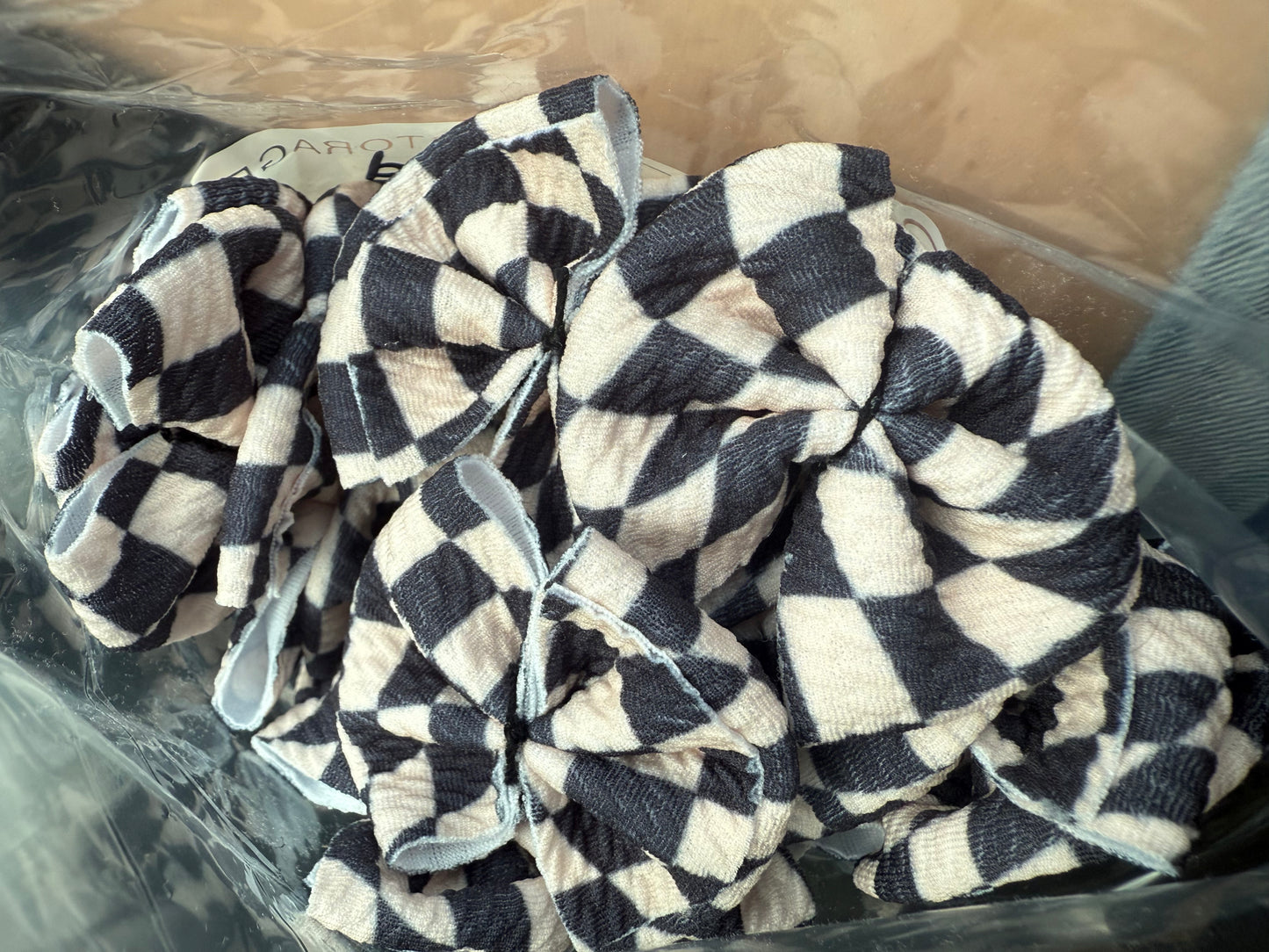 Checkered Print Mix - Bullet Bow
