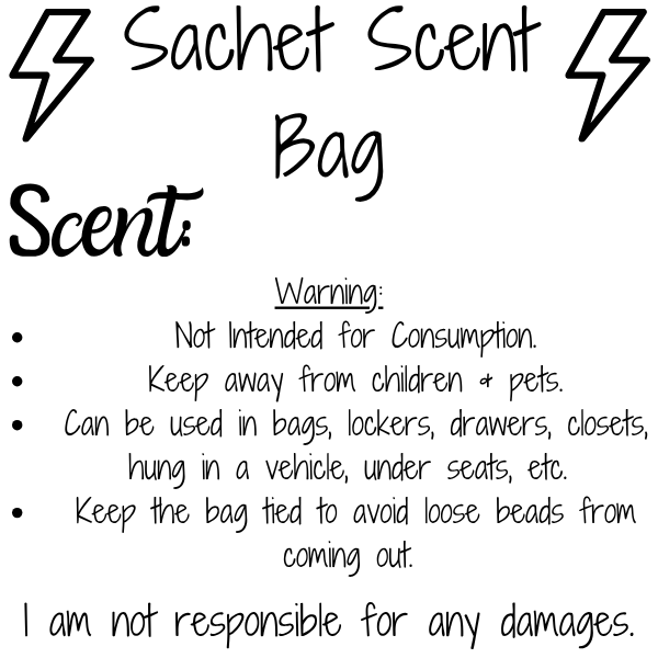 2"x2" Square - Sachet Scent Warning/Scent Label- 100 Labels In A Bundle