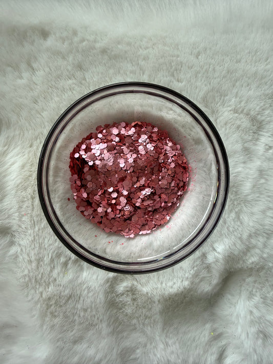Pink Cashmere - Chunky Mix Glitter