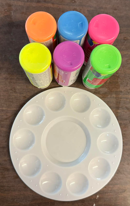 Neon Paint Set (6 Colors + 1 Palette)