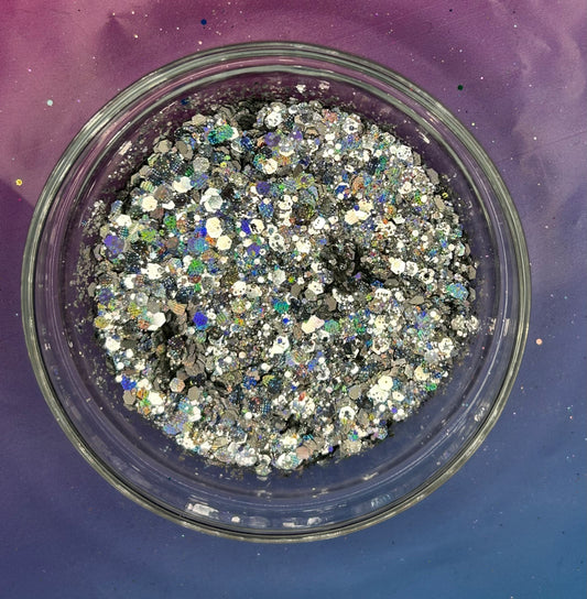 Silver Dollar - Chunky Mix Glitter