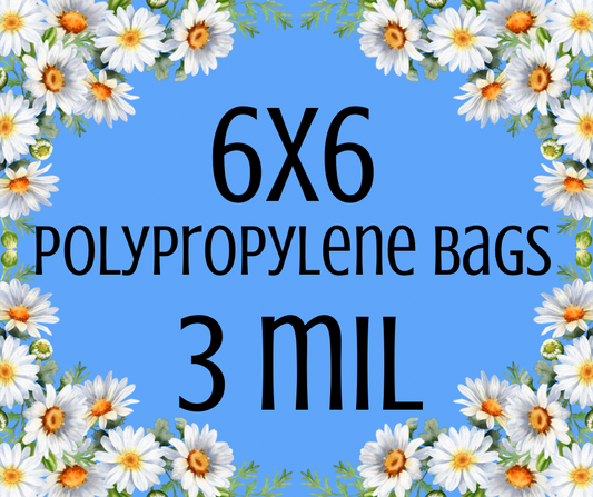 6x6 Polypropylene Bags (3 mil)