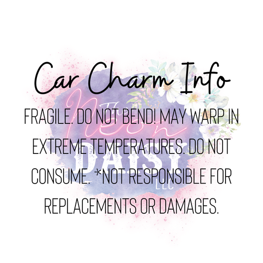 2” Round Car Charm Warning Label- 100 Labels in a Bundle.