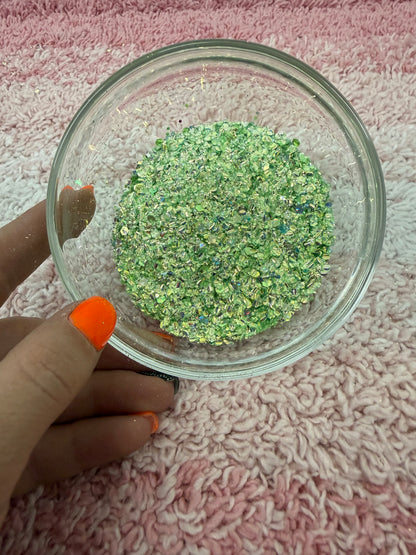 Jeweled Green Apple - Chunky Mix Glitter
