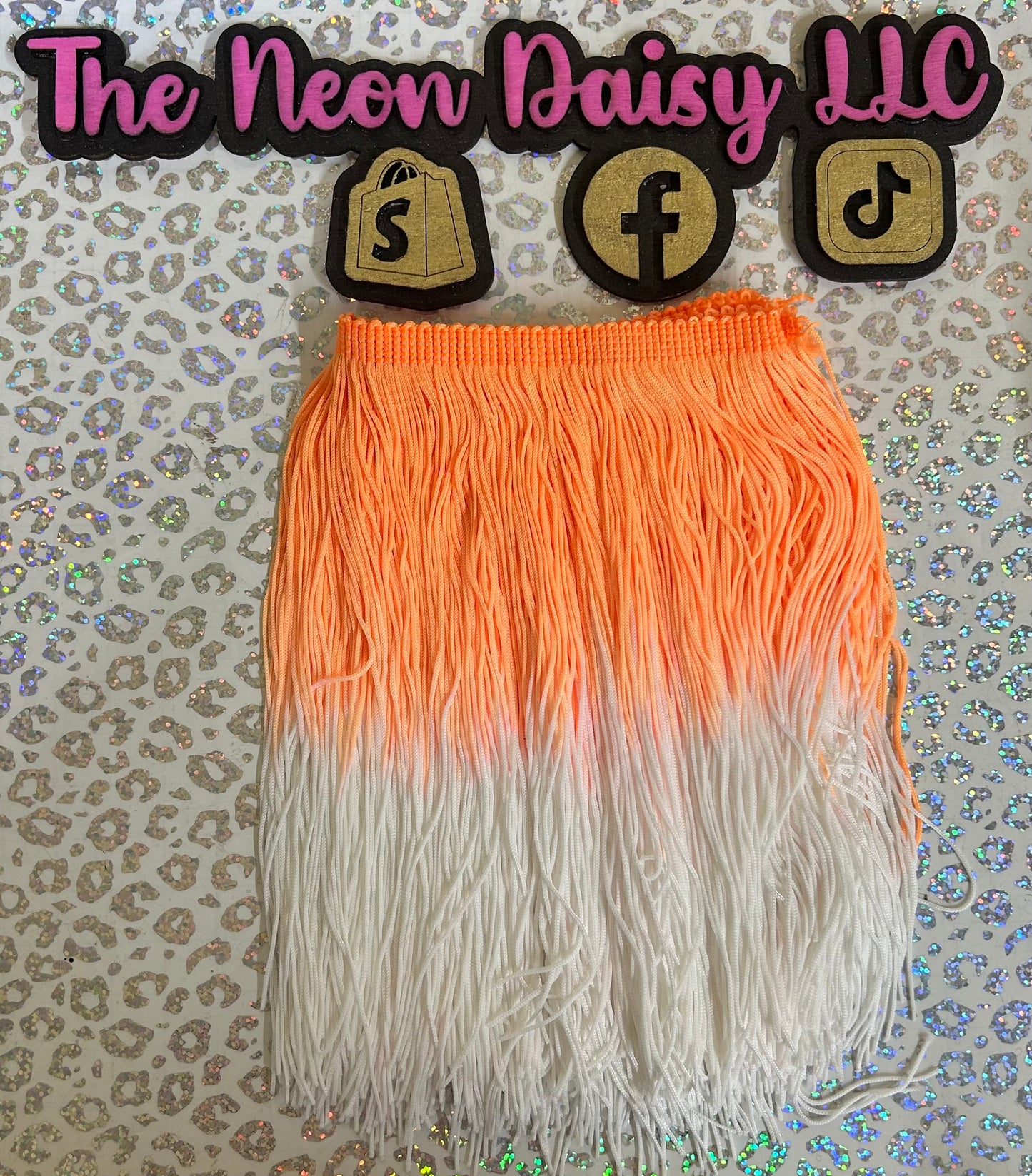 Orange/White Ombre Fringe