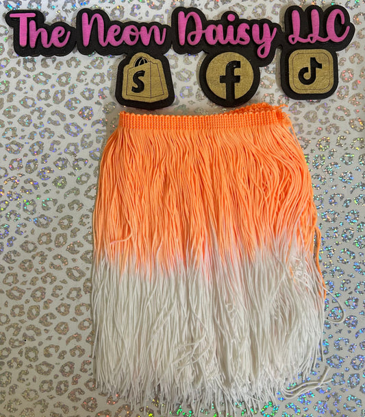 Orange/White Ombre Fringe