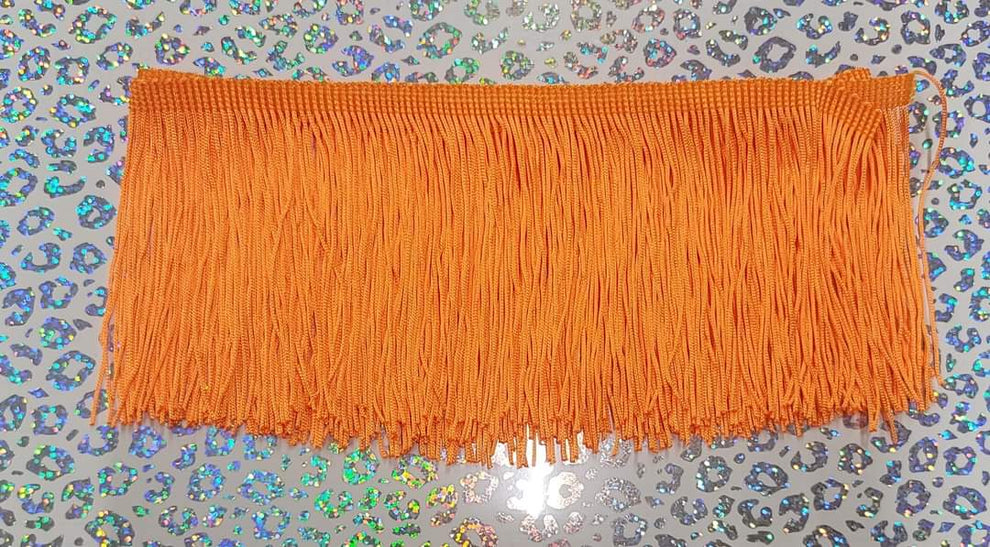 4" Neon Orange Fringe