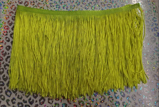 6" Neon Chartreuse Fringe