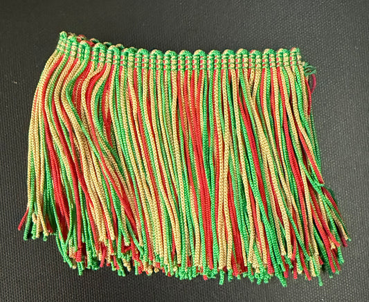 4" Red, Green, & Gold Fringe