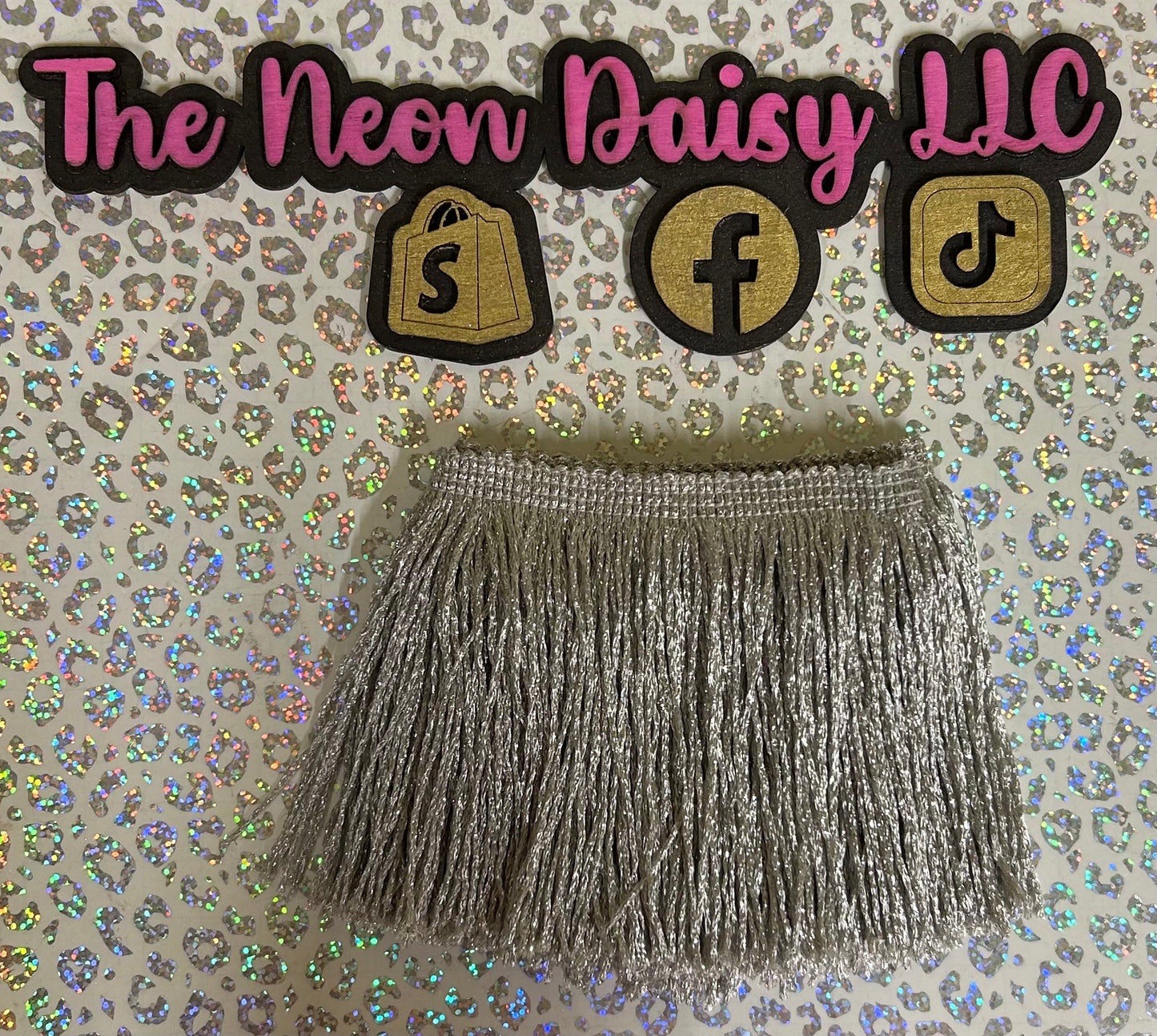 4" Metallic Silver Fringe