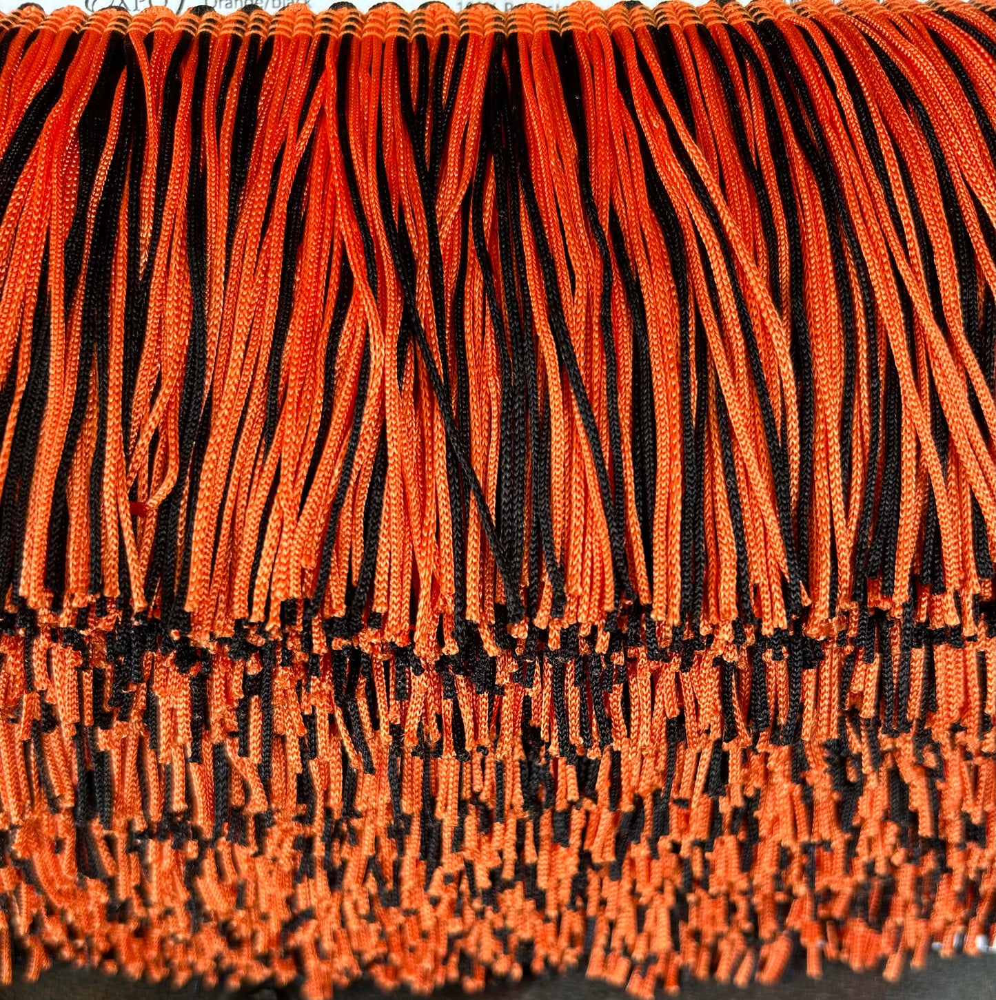 4" Black/Orange Fringe