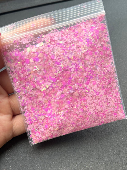 Pink Diamond - Chunky Mix Glitter