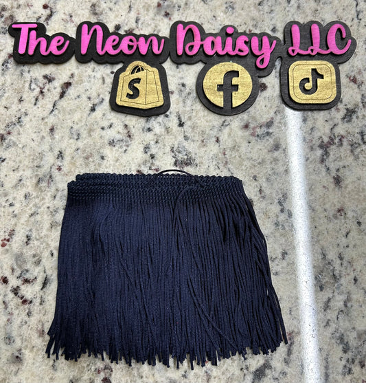 4” Navy Blue Fringe