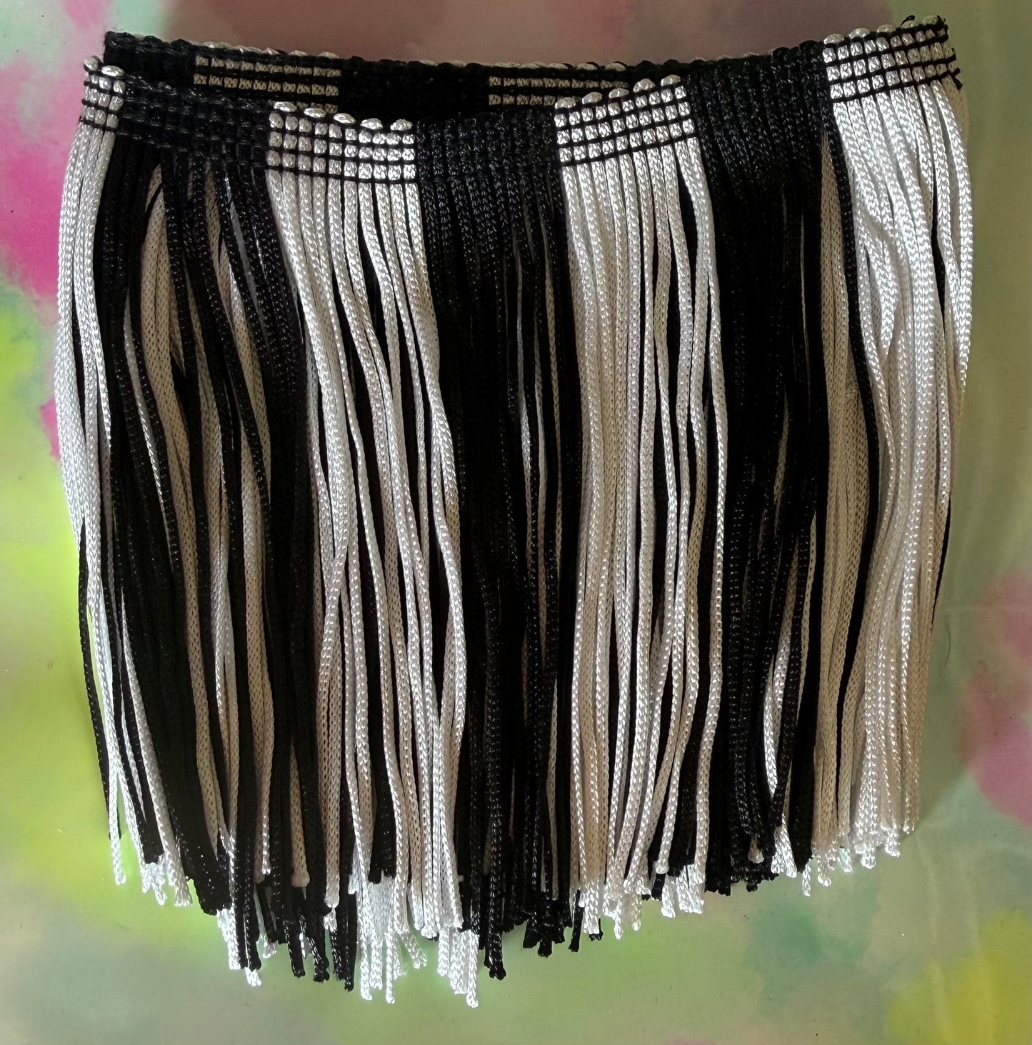 4" Black/White Fringe