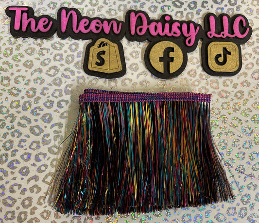 4" Metallic Multi Color Fringe