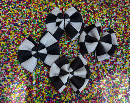 Checkered Print Mix - Bullet Bow