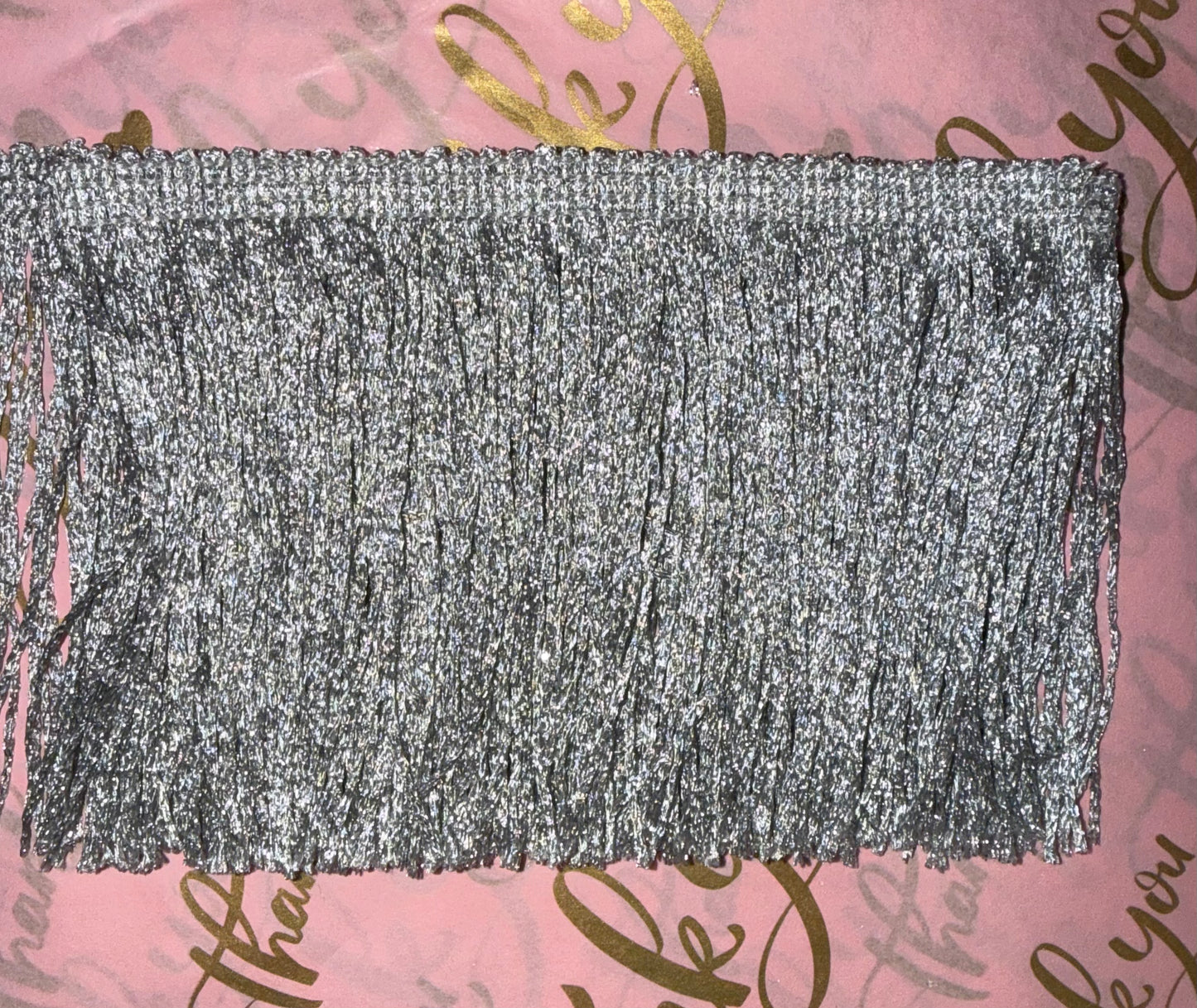 4" Metallic Silver Fringe