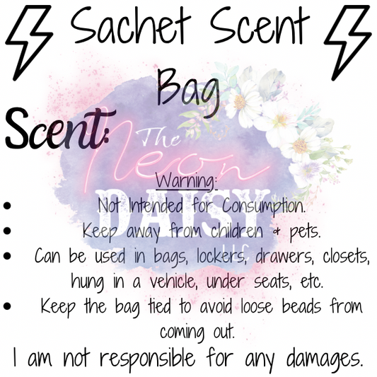 2"x2" Square - Sachet Scent Bag Warning/Scent Label- 100 Labels In A Bundle