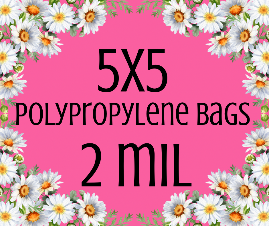 5x5 Polypropylene Bags (2 mil)