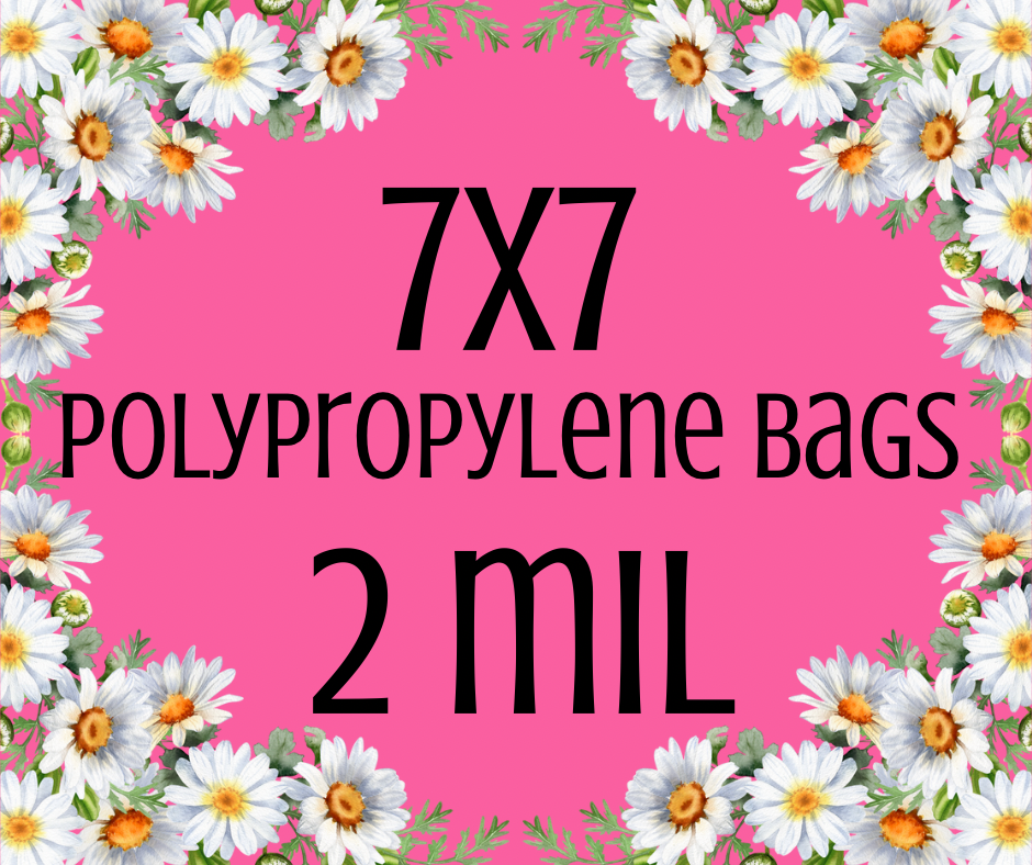7x7 Polypropylene Bags (2 mil)