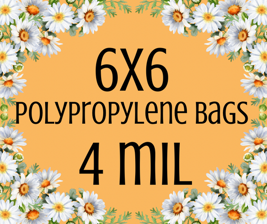 6x6 Polypropylene Bags (4 mil)