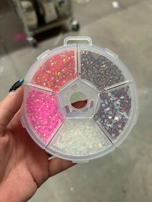 5 Color Rhinestone Pack in Container