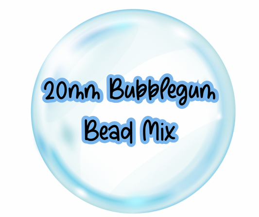 20mm Bubblegum Bead Mix- Set of 10