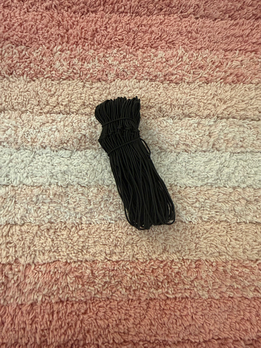 10" Black Elastic Stretch Loops