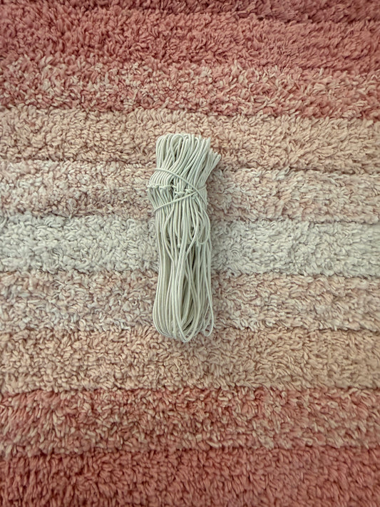 10" White Elastic Stretch Loops