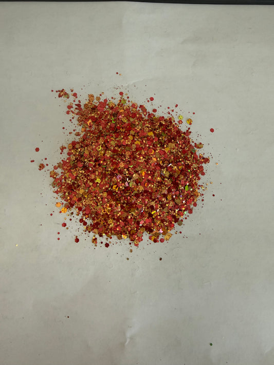 Poinsettia - Chunky Mix Glitter