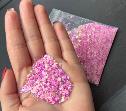 Pink Diamond - Chunky Mix Glitter