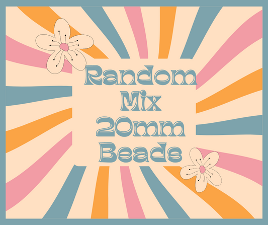 30 Pack- 20mm Random Mix Bubblegum Beads